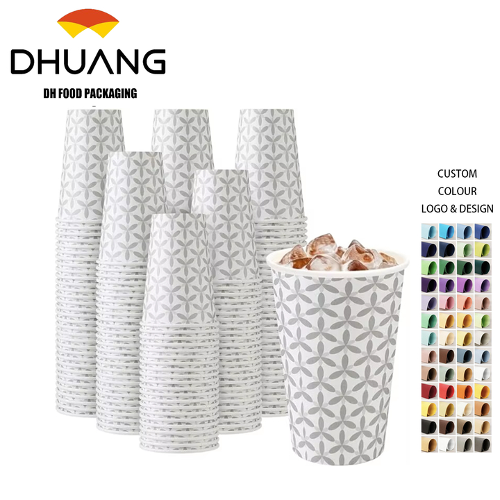 12 oz Single Wall Disposable Coffee Cups with Handle for Hot and Cold Drinks for Coffee Shops Offices and Restaurants Coffee Cup