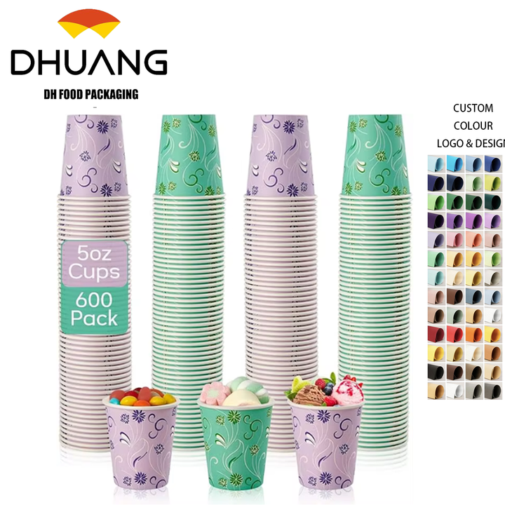Paper Cups Colorful Disposable Paper Cups Travel Bathroom Party Use Hot Drink Paper Cups