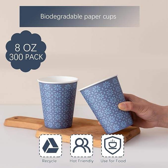 Disposable Paper Cups Hot Cold Drink Paper Drinking Cups Paper Coffee Cup