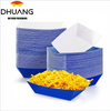 3-pound Paper Food Trays Disposable Nachos Trays Burritos Licensed Christmas Party Supplies Kraft Paper Boat (blue)