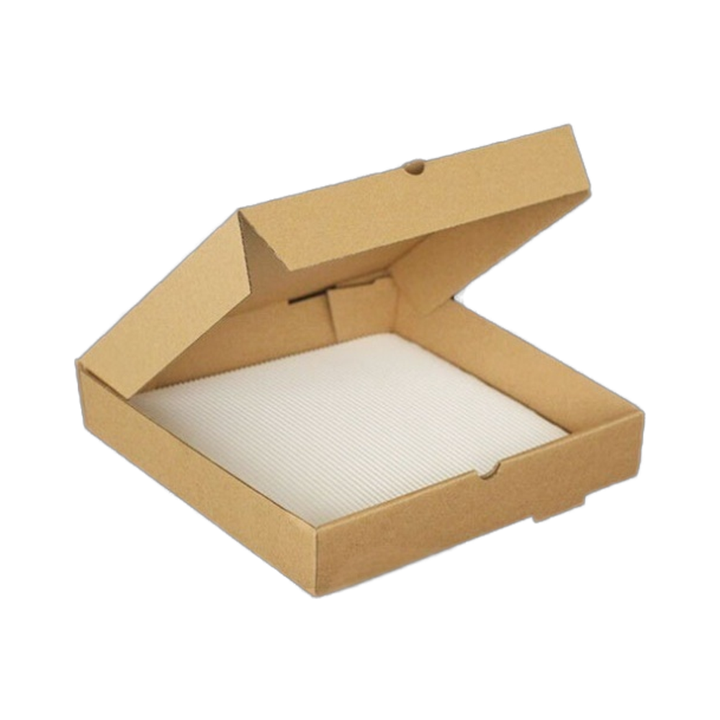 Printed Logo Greaseproof Recyclable Kraft Paper Budget-Friendly Takeout Packaging for Small Businesses Custom Pizza Boxes