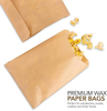 Sandwich Bag Compostable Brown Kraft Paper Food Grade Bag White Round Sticker Seal - Bakery Cookies Snacks