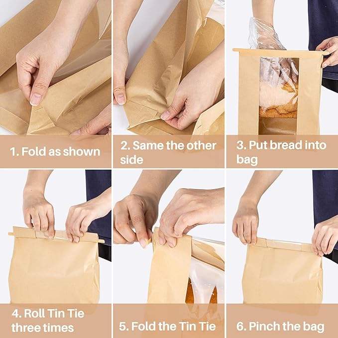 Bread Bag with windows Homemade Sourdough Bread Storage Bag Baking Food Packaging Custom Bread Bags