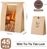Toast Bag with Window with Metal Tin and Seal Sticker Baked Goods Packaging Storage Cookie Bag Custom Bread Bags