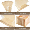 Packages Toast Bag with Window Kraft Tin Tie Label Lock Healing Bag Packaging Pastry Popcorn Custom Bread Bags