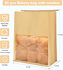 Windowed Bread and Toast Bag Paper Packaging Label Lock for Holding Bread CUSTOM Bread Bags