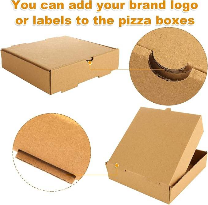 Kraft Corrugated Mini 6-inch Small Pizza Tote Takeaway Box Pizza Cake Cookies Food Custom Pizza Boxs