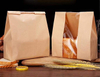 Brown Bread Bag with Window Breads Pastries Cookies Sweets with Labels and Stickers Custom Bread Bags