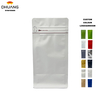 Coffee Bag with Eight-sided Sealing in Stock with Aluminum Coating and sealed Side Zipper for Coffee Beans Packaging Coffee Bags