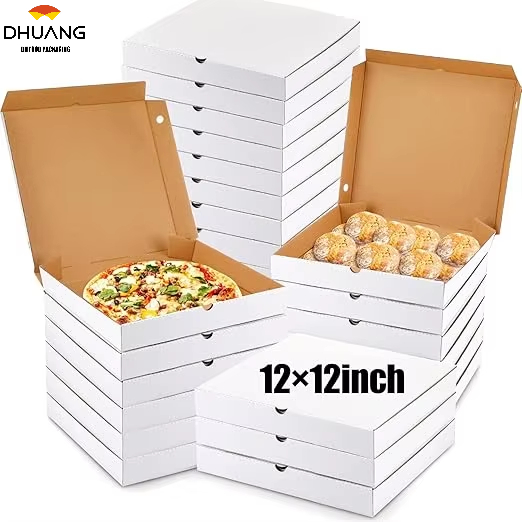Bulk square Cardboard Reusable Pizza Container for Takeout Bakery Restaurant Pizza Party Supplies Custom Pizza Boxs