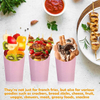 Disposable Paper-made Potato Chip Pick-up Cup Birthday Party Waffle and Corn Chip Cup Cooked Food Box French Fries Cup