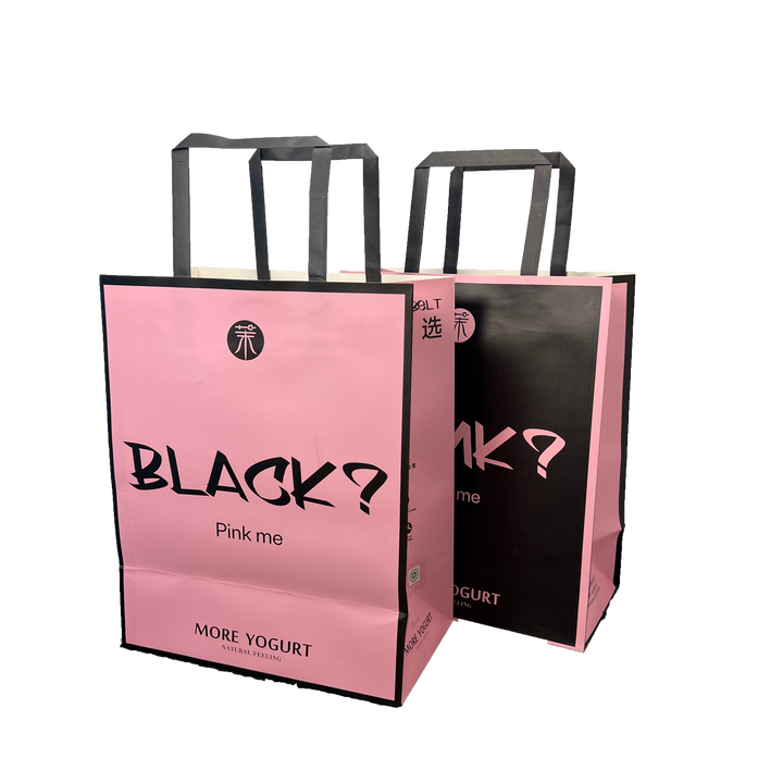 Hand-held Shopping Bags with Your Own Logo Customizable Brown Kraft Paper Food Takeaway Retail Shopping Bags