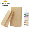 Disposable Kraft Paper Bag for Bread Toast Storage Oil-Resistant Takeout Food Packaging with Square Bottom Logo Custom Bread Bag