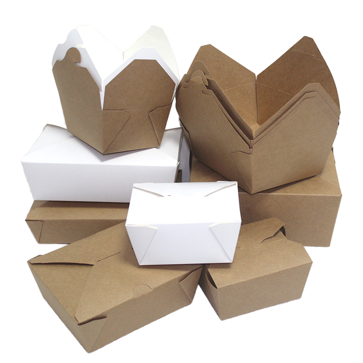 Customizable Brown Paper Bento Box White Card Fried Chicken Box Snack Food Takeout Food Light Salad Packing Box