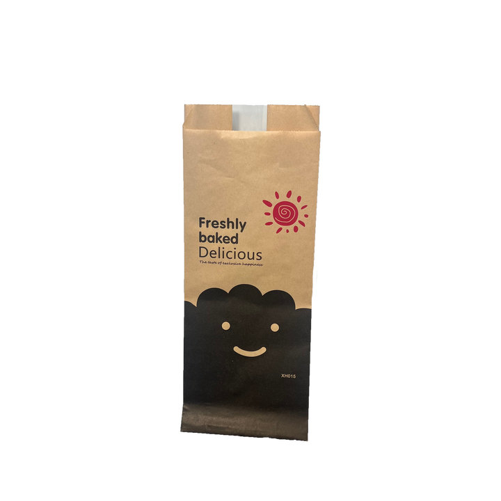Toast Storage Bag with clear Window Cookie Paper Packaging with Your Own logo Custom Bread Kraft Paper Bag Oil-proof Paper Bag