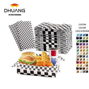 4-pound Racing Party Large Paper Food Trays, Disposable Black and White Checked Paper 4-corner Pop-up Trays