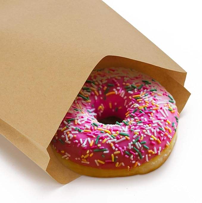 Oil-Proof Waxed Paper Packaging for Sandwich Cookie Baked Goods for Snacks Pastries Breads Chips and Muffins Oil-proof Paper Bag