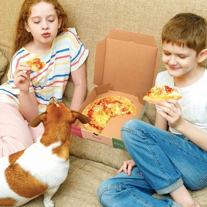 High Quality White Pizza Box for Homemade Pizzas Crafts Custom Logo Corrugated & Cardboard Foil Specification Custom Pizza Boxs