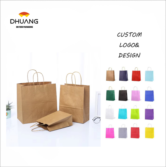 Customized Kraft Paper Wholesale Packaging Bags Are Suitable for Baking Foods and Other Products Shopping Bag