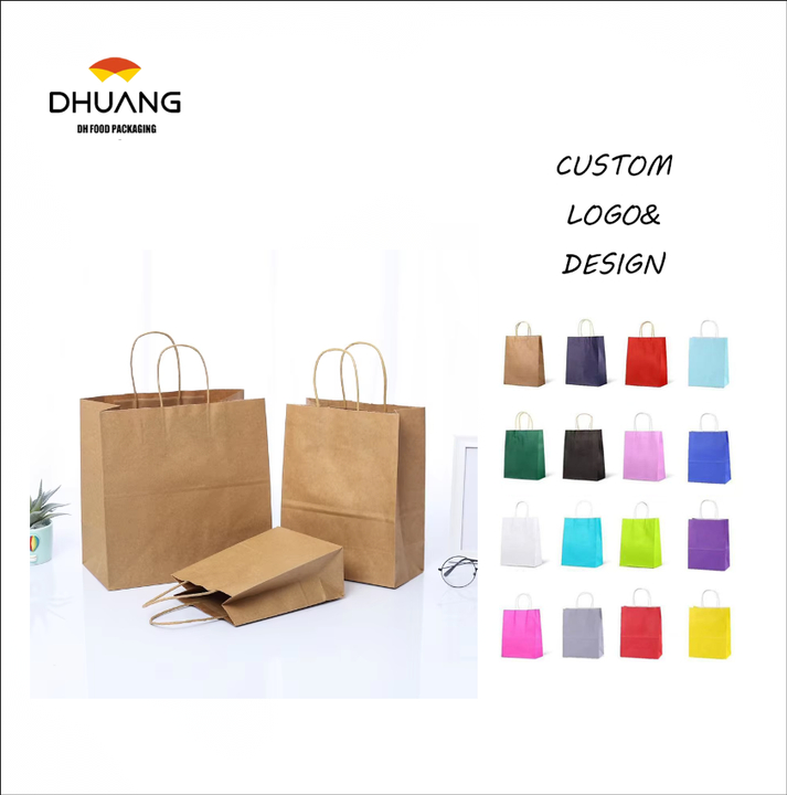 Customized Kraft Paper Wholesale Packaging Bags Are Suitable for Baking Foods and Other Products Shopping Bag