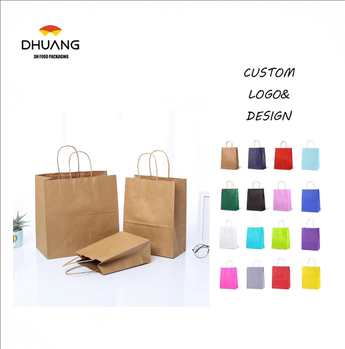 Customized Kraft Paper Wholesale Packaging Bags Are Suitable for Baking Foods and Other Products Shopping Bag