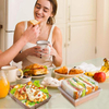 Small Cooked Food Container Eco-friendly Food Container with clear Lid