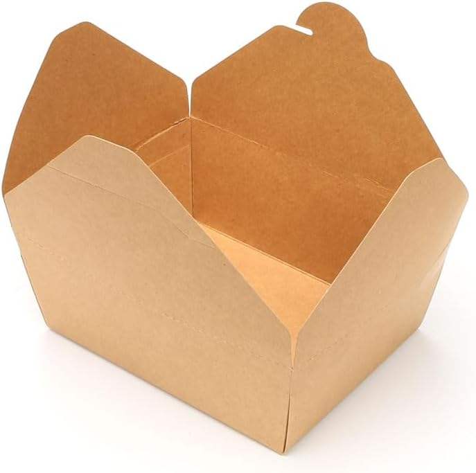 Paper Takeout Food Containers 30 Oz., Suitable for Microwave Takeout Lunch Boxes, Party, Restaurant Stackable Food Boxes