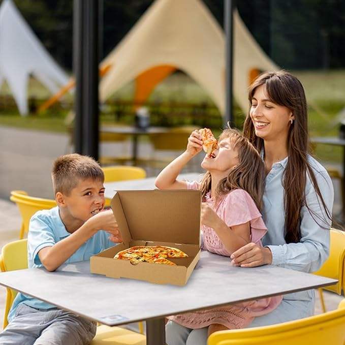 Small Pizza Box Kraft Pizza Box Can Be Reused for Takeaway Cookies Cakes Food Custom Pizza Boxs