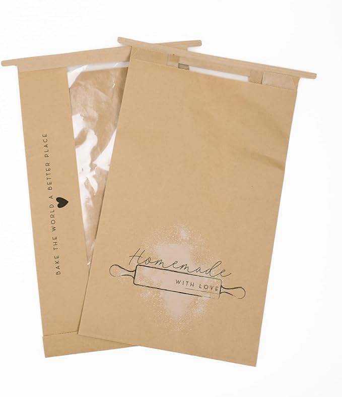 Customized Pattern LOGO with Window Bread Bag with Label Bread Baking Food Packaging Bag Custom Bread Bags