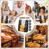 Black Sourdough Bread Bag with Window and Label Seal Sticker for Food Storage and Display Packaged Paper Bags CUSTOM Bread Bags