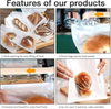 Windowed Food Paper Bag Homemade Bread Baking Bag for Cookies Snacks Custom Bread Bags