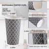 16oz Single Wall Disposable Coffee Cups 180 Packs Custom Logo Insulated Paper Cups for Hot and Cold Drinks Coffee Cup