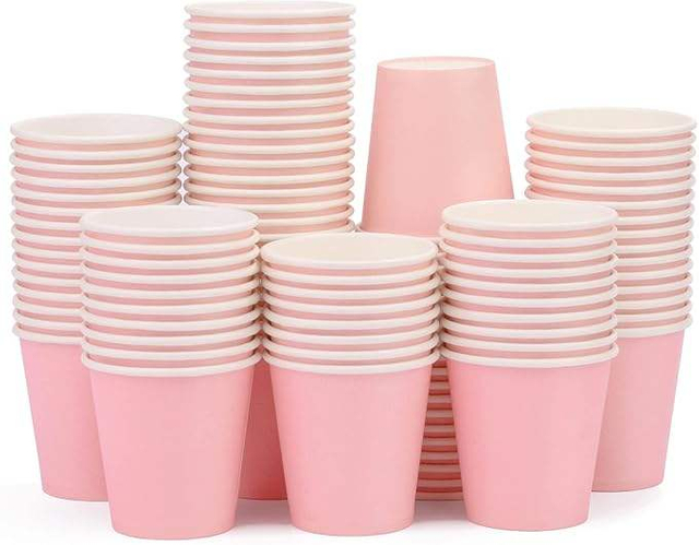3 oz Red Mouth Cleaner Disposable Bathroom Cup for Birthday Parties and Picnics Paper Cup