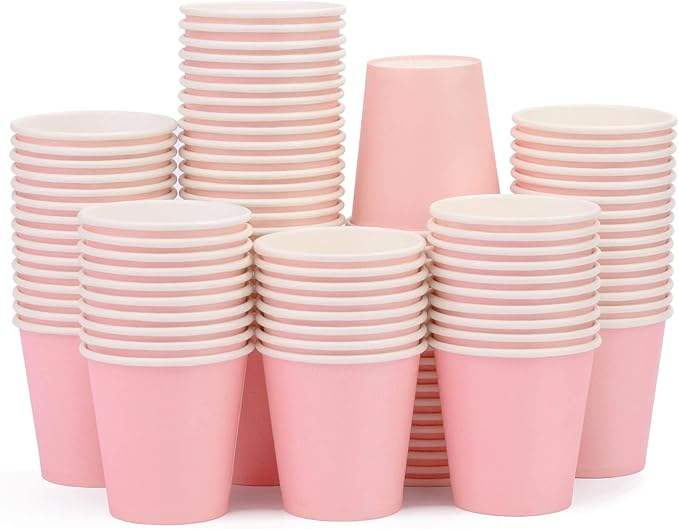 3 oz Red Mouth Cleaner Disposable Bathroom Cup for Birthday Parties and Picnics Paper Cup