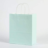 Pastel Green Small Kraft Paper Bags with Handles Recycled Materials Offset Printing for Crafts or Logo Use Gift Bags