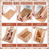 Large Brown Paper Sourdough Bread Storage Bag clear Window Can Close Tin Bag Custom Bread Bags