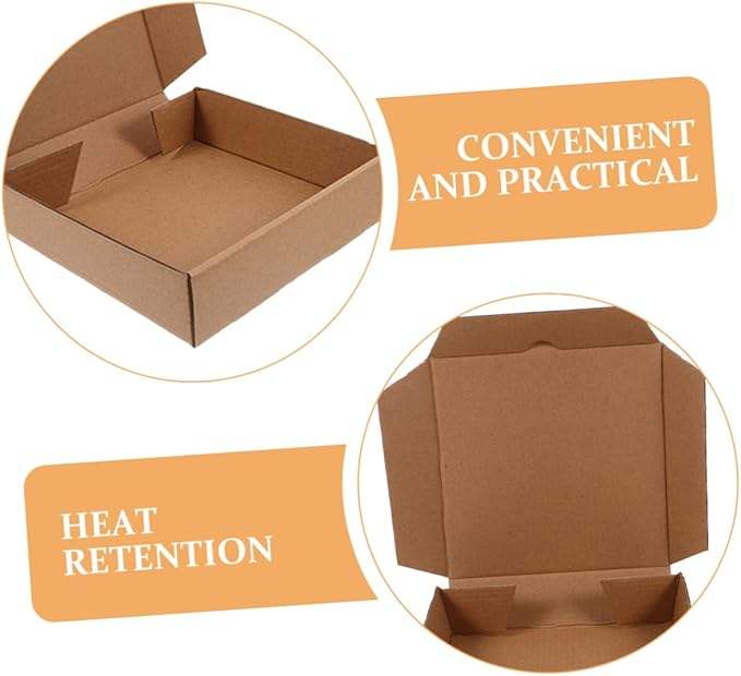 Kraft Paper Cookie Box Storage Container Packing Takeout Boxes Custom Pizza Boxs