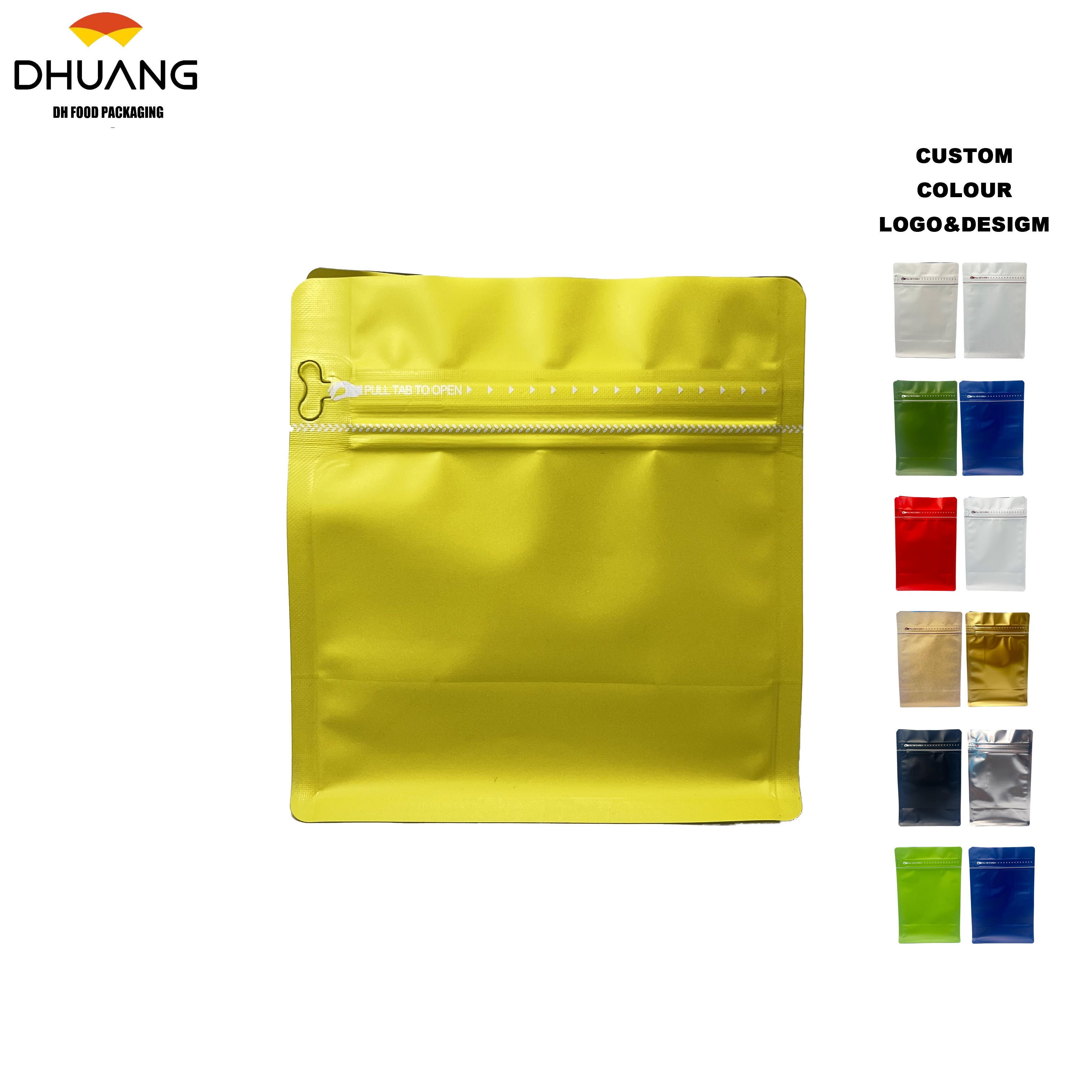 Printed Customized Colored Packaging Bags Made of Aluminum Foil for sealed Preservation of Coffee Beans and Candies Coffee Bags