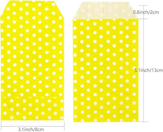 Dot Greased Bakery Glass Cookie Paper Bag Flat Paper Packaging for Candies Chocolates Pastry Wax Healing Bag Oil-proof Paper Bag