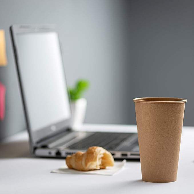 Disposable Paper Cup, Hot Coffee Cup Brown Unbleached - Eco-friendly Cup