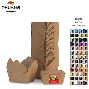 Food Container Microwave Oven-safe Kraft Paper Brown Takeaway Box Suitable for Cake Burger Sandwiches
