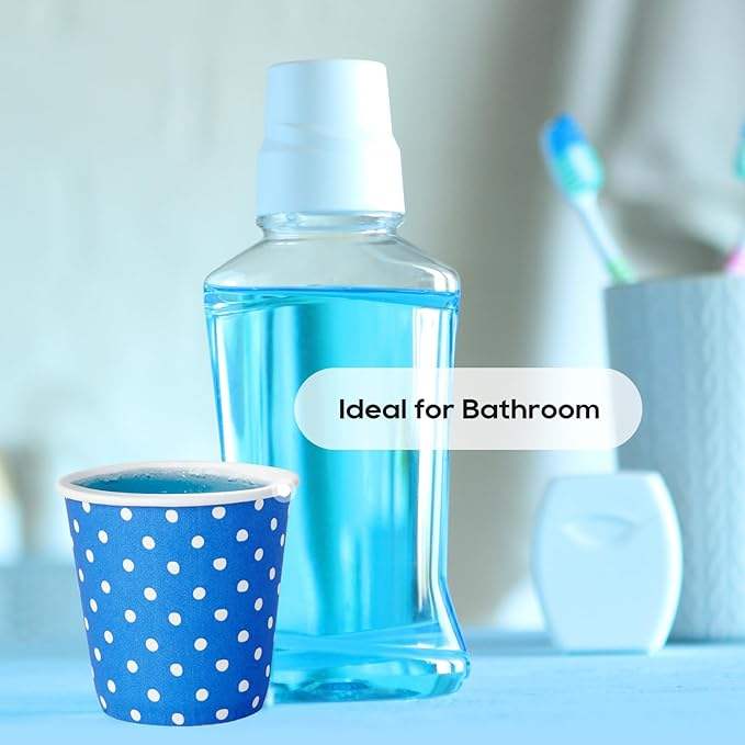 Disposable Blue Paper Gargle Bathroom Cold Drink for Parties Home and Office Custom Paper Cups