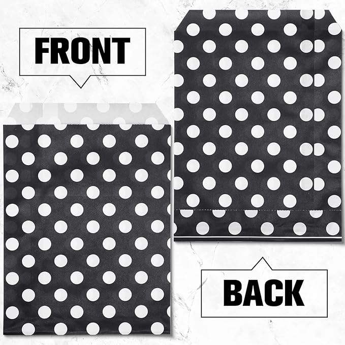 Dot-patterned Paper Food Bags, Cookie and Candy Bags, Sandwich Packaging, Oil-proof Paper Bags