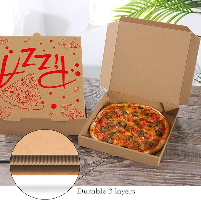 White Pizza Box for Homemade Pizzas and Crafts Cookies Cakes Custom Pizza Boxes