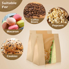 Packages Large Kraft Paper Bread Bag With Window Tin Tag Lock Food Bag to Store Homemade Bread Custom Bread Bags