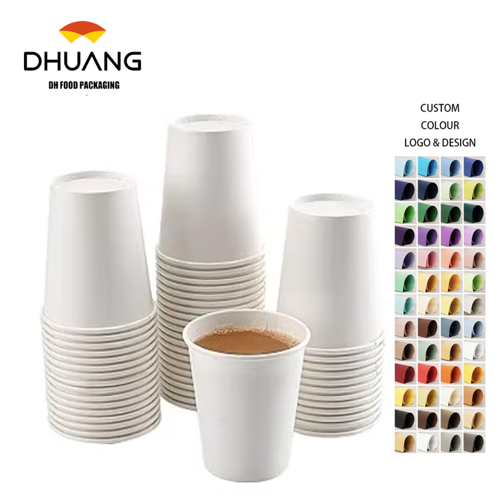150 Packs of 8oz Paper Cups, 8oz Disposable White Hot Coffee Paper Cups
