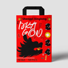 Customized Advanced Cartoon INS Style Disposable Kraft Paper Bag Cute Handheld Design Valentine's Day Offset Printing Surface