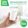 5oz White Disposable Coffee Cup - for Bathroom Gargling Party Travel and Picnic Coffee Cup