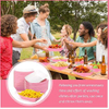 3-pound Paper Food Trays Disposable Nachos Trays Burritos Licensed Christmas Party Supplies Kraft Paper Boat (Pink)