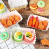 Pastel Paper Disposable Food Tray Pastel Party Kraft Food Boat 4 Color Stripes with Scallops Gold Foil Hot Dog Tacos Food Trays